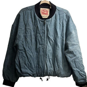 XL two tone denim old school jacket NWT